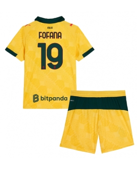 Billige Fotballdrakt AC Milan Youssouf Fofana #19 Replika Tredjedraktsett Barn 2025-26 Kortermet (med bukser)